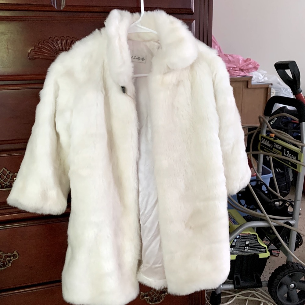 Youth faux fur 1/4 length jacket
